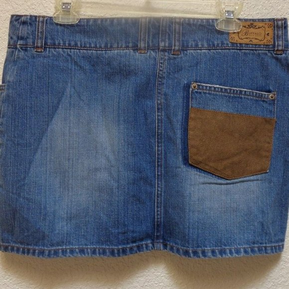 BUFFALO DAVID BITTON WOMENS DENIM BLUE SKIRT SZ 32 - Picture 2 of 4